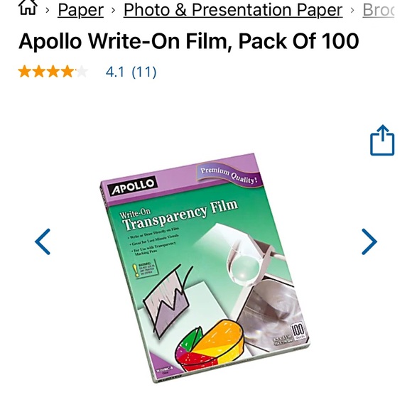 Apollo Write-On Transparency Film - Picture 2 of 2